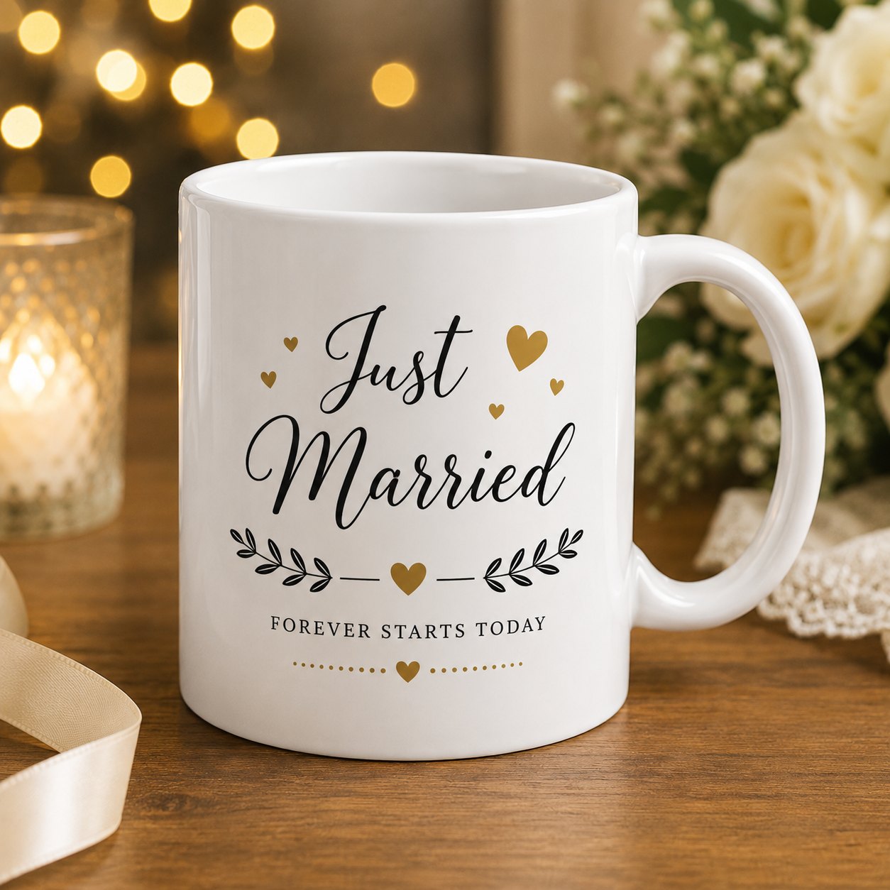 Custom bulk wedding favour mugs — personalised, Gold Coast made